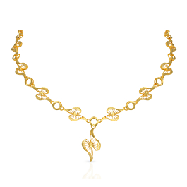 Eclectic Twirl Gold Necklace