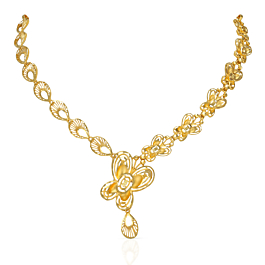 Radiant Fancy Butterfly Gold Necklace