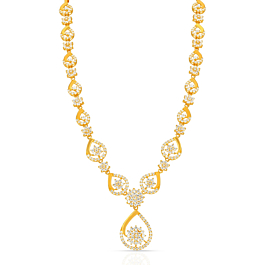 Graceful Floral Gold Necklace