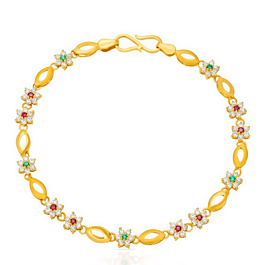 Gorgeous Floral Gold Bracelet