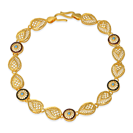Charming Enamel Coated Gold Bracelet