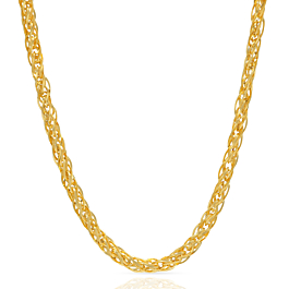 Modern Oval Design Gold Chain