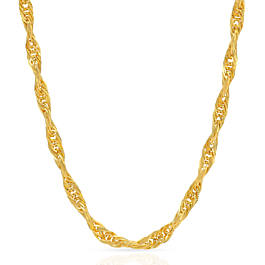 Edgy Rhombic Twisted Gold Chain
