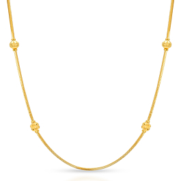 Charming Fancy Beaded Gold Chain