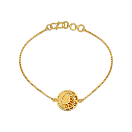 Dazzling Fancy Circle Gold Bracelet