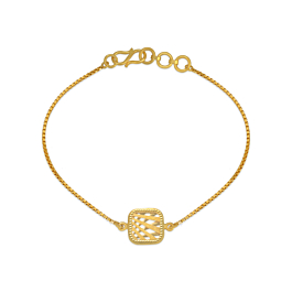 Opulence Square Pattern Gold Bracelet