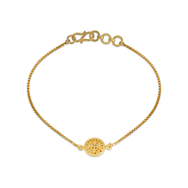 Intricate Concentric Circle Gold Bracelet