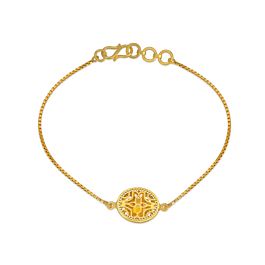 Amazing Circular Floral Gold Bracelet