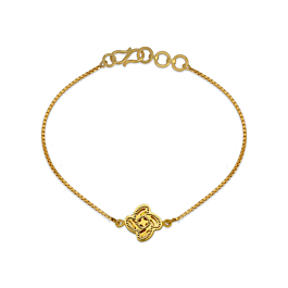 Fashionable Mini Floral Gold Bracelet