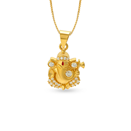 Almighty Lord Ganesha Gold Pendant