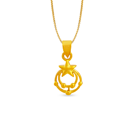 Shine Star Design Gold Pendant