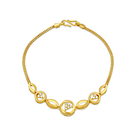 Glossy Dainty Triangle Gold Bracelet