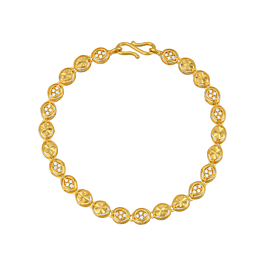 Perfect Fancy Oval Pattern Gold Bracelet