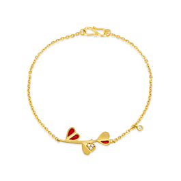 Stellar Triple Heart Gold Bracelet