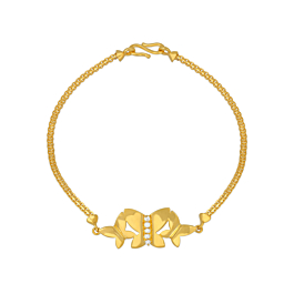 Dainty Triple Butterfly Gold Bracelet