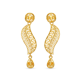 Charismatic Twirly Gold Earrings