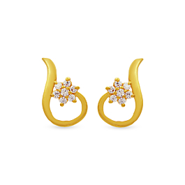 Fashion Floral Beauty Gold Earrings