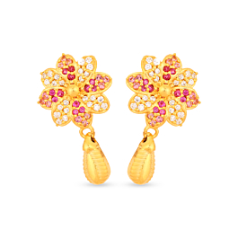 Sophisticated Flora Gold Earrings