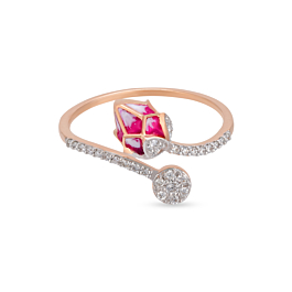 Glint O Petal Diamond Ring - Lily Ripples Collection
