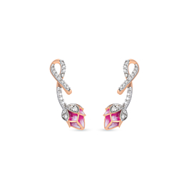 Petite Floral Diamond Earrings - Lily Ripples
