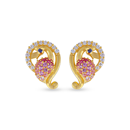 Plump Birdie Gold Earrings