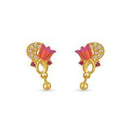 Inspired Lotus Bud Gold Earrings