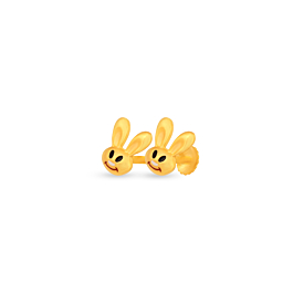 Dainty Rabbit Kids Gold Earrings