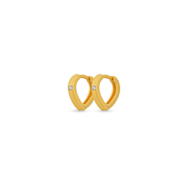 Glossy Mini Hoop Gold Earrings