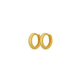 Fancy Hoop Gold Earrings