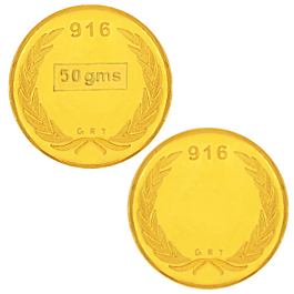 22KT 50 Grams Leaf Gold Coin