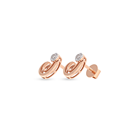 Dainty Swirl Diamond Earrings-736A001636-1-EF IF VVS-18kt Yellow Gold-