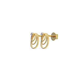 Lustrous Fancy Diamond Earrings-736A001352-1-EF IF VVS-18kt Yellow Gold-