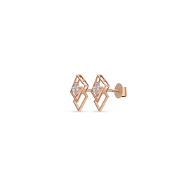 Elegant Floral Diamond Earrings-736A001405-1-EF IF VVS-18kt Yellow Gold-