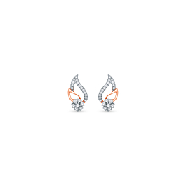 Petite Floral Diamond Earrings-736A001712-1-EF IF VVS-18kt Yellow Gold-
