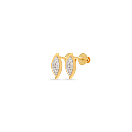Petite Dew Drop Diamond Earrings-EF IF VVS-18kt Yellow Gold-