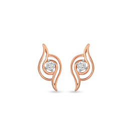 Imperial Swirl Pattern Diamond Earrings-736A001425-1-EF IF VVS-18kt Yellow Gold-