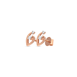 Fashionable Dual Stone Diamond Earrings-EF IF VVS-18kt Yellow Gold-