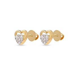 Petite Heartin Diamond Earrings-736A001436-1-EF IF VVS-18kt Yellow Gold-