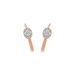 Lambent Oval Pattern Diamond Earrings-736A001309-1-EF IF VVS-18kt Yellow Gold-