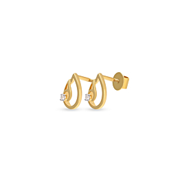 Fancy Pear Drop Pattern Diamond Earrings-736A001374-1-EF IF VVS-18kt Yellow Gold-