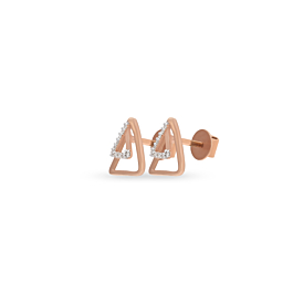Sublime Triangular Shape Diamond Earrings-736A001361-1-EF IF VVS-18kt Yellow Gold-