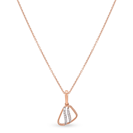 Begulling Triangular Diamond Necklace-EF IF VVS-18kt Yellow Gold-