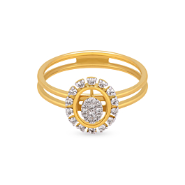 Everblooming Floral Diamond Ring-EF IF VVS-18kt Yellow Gold-7