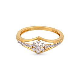 Bewitching Floral Diamond Ring-736A001585-1-EF IF VVS-18kt Yellow Gold-7
