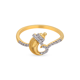 Almighty Lord Ganesha Diamond Ring-736A001760-1-EF IF VVS-18kt Yellow Gold-7