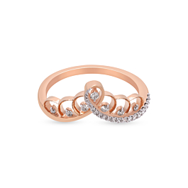 Beauteous Crown Diamond Ring-736A001618-1-EF IF VVS-18kt Yellow Gold-7