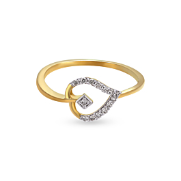 Stunning Leafy Diamond Ring-736A001310-1-EF IF VVS-18kt Yellow Gold-7