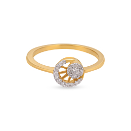 Stylish Wheely Diamond Ring-736A001323-1-EF IF VVS-18kt Yellow Gold-7