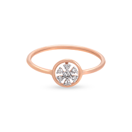 Splendid Circular Floral Diamond Ring-736A001505-1-EF IF VVS-18kt Yellow Gold-7