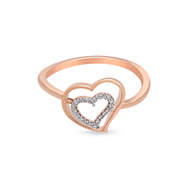 Endearing Heart Diamond Ring-736A001294-1-EF IF VVS-18kt Yellow Gold-7
